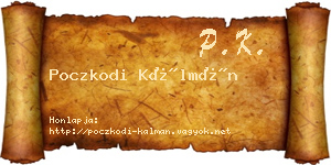Poczkodi Kálmán névjegykártya