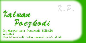 kalman poczkodi business card