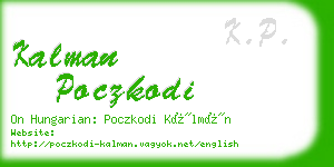 kalman poczkodi business card